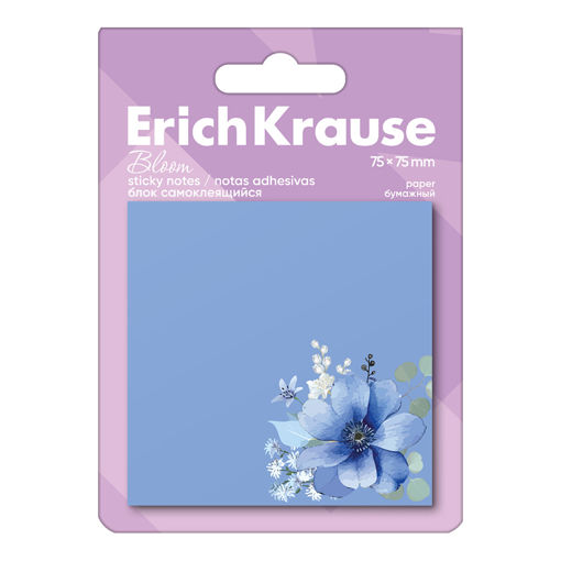 Picture of EK STICKY NOTES PASTEL BLOOM BLUE 75X75MM